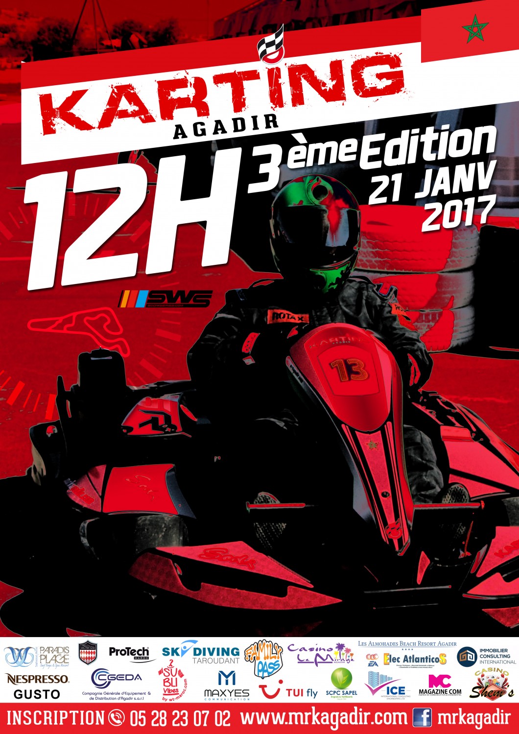les 12 Heures du Karting d’Agadir – 3e édition – le samedi 21 Janvier 2017